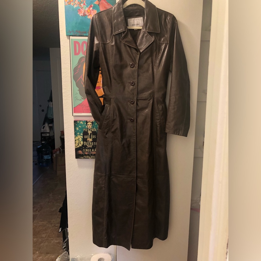 Wilson’s Leather Maxima brown leather coat size Medium